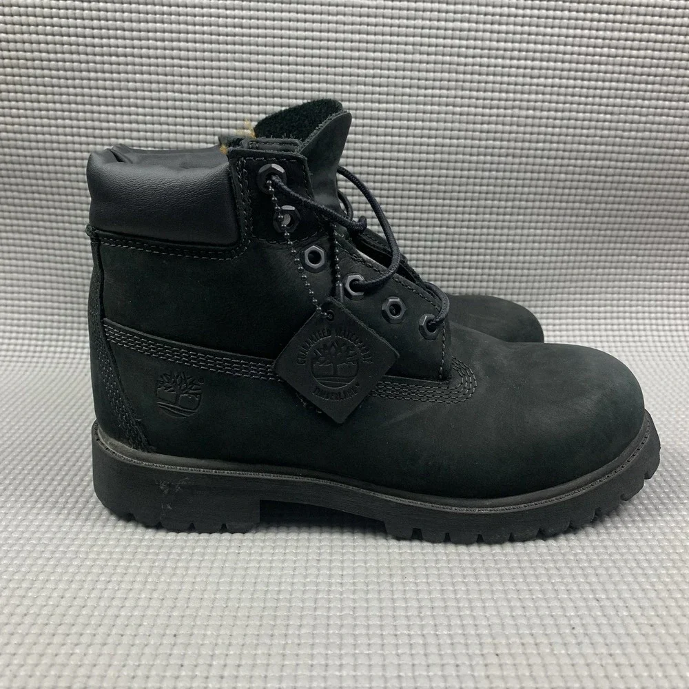 Timberland Boys Premium 6 inch Waterproof Boots Black Size 3